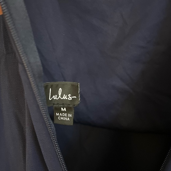 Prestigious Poise Navy Blue Backless Balloon Sleeve Maxi Dress NWT - Picture 7 of 8